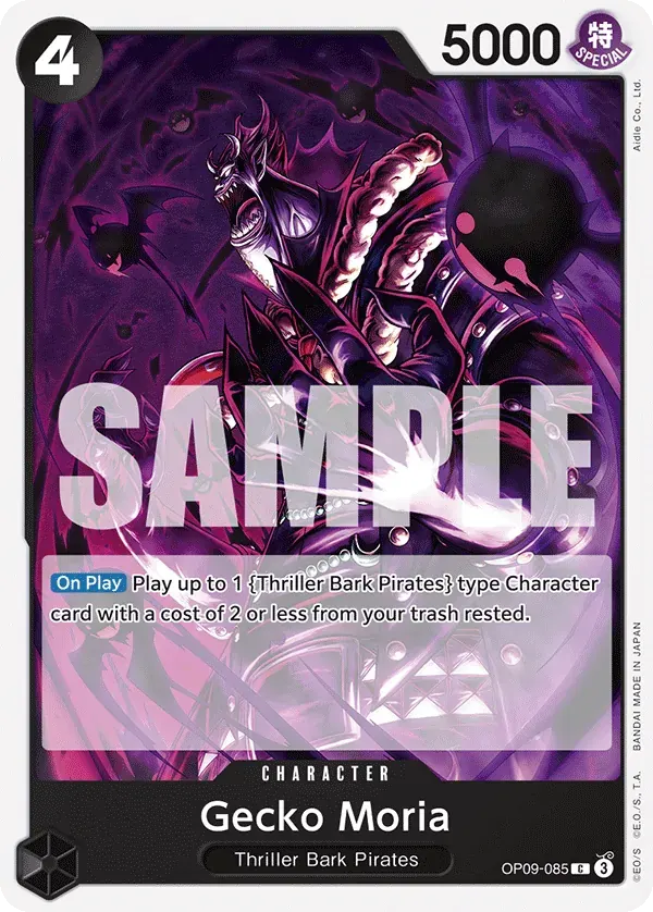 Gecko Moria — carte One Piece TCG OP09-085 (Emperors in the New World)