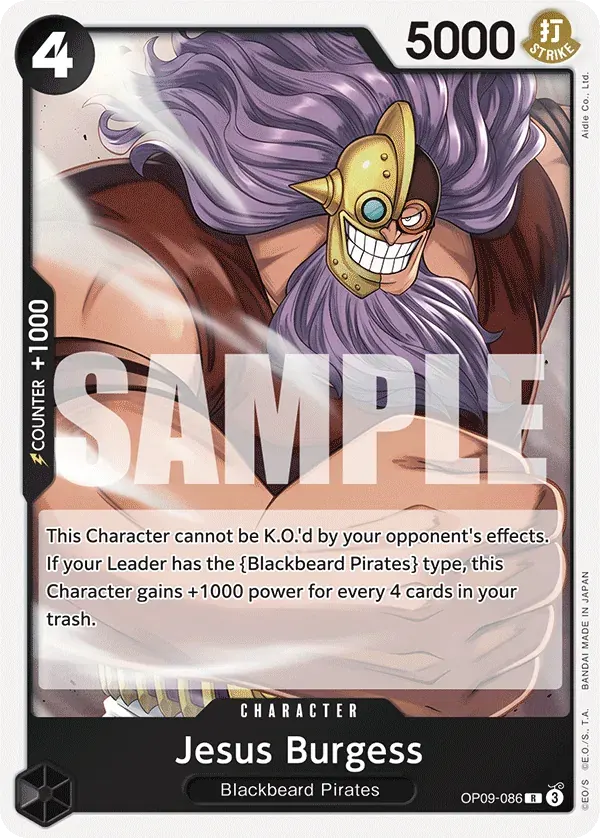 Jesus Burgess — carte One Piece TCG OP09-086 (Emperors in the New World)