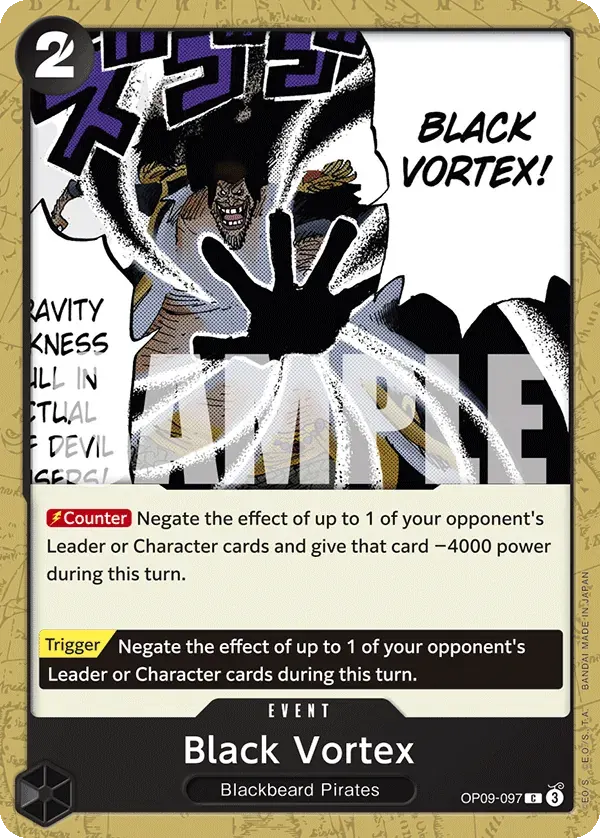 Black Vortex — carte One Piece TCG OP09-097 (Emperors in the New World)