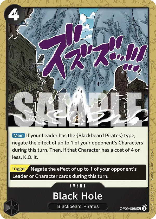 Black Hole — carte One Piece TCG OP09-098 (Emperors in the New World)