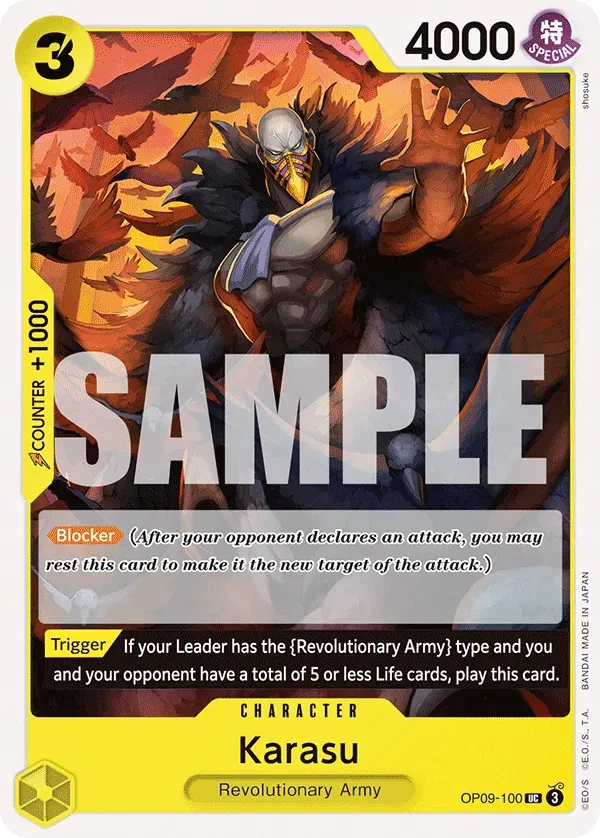 Karasu — carte One Piece TCG OP09-100 (Emperors in the New World)