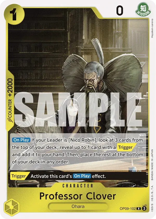 Professor Clover — carte One Piece TCG OP09-102 (Emperors in the New World)