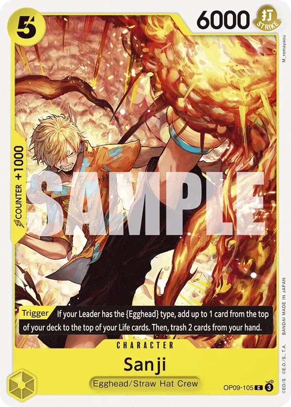 Sanji — carte One Piece TCG OP09-105 (Emperors in the New World)