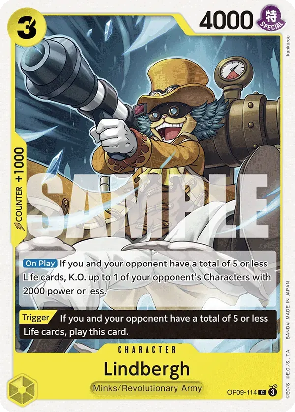 Lindbergh — carte One Piece TCG OP09-114 (Emperors in the New World)