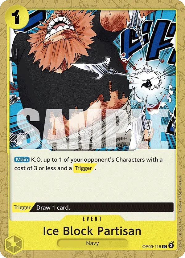 Ice Block Partisan — carte One Piece TCG OP09-115 (Emperors in the New World)