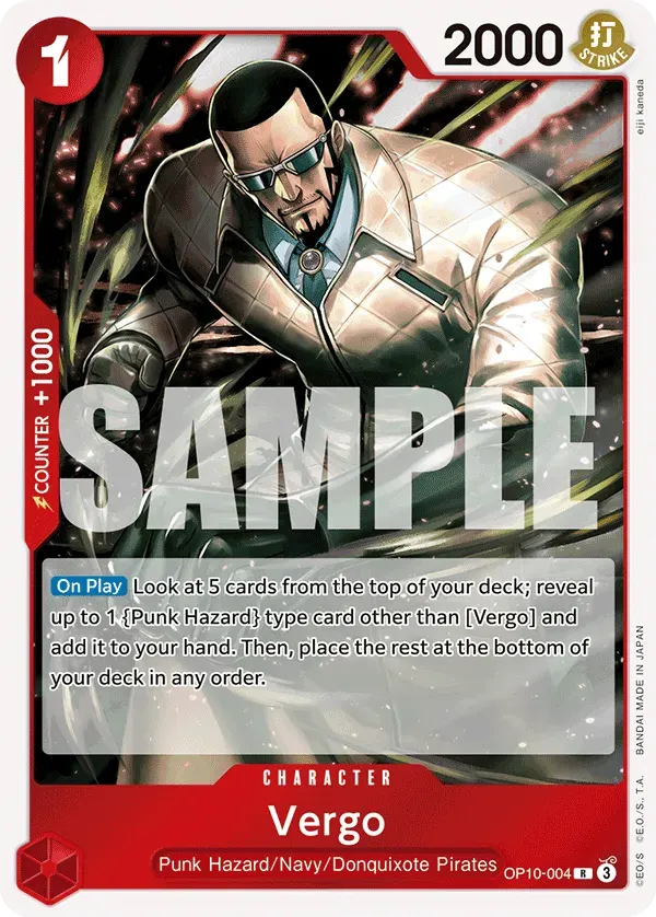 Vergo — carte One Piece TCG OP10-004 (Royal Blood)
