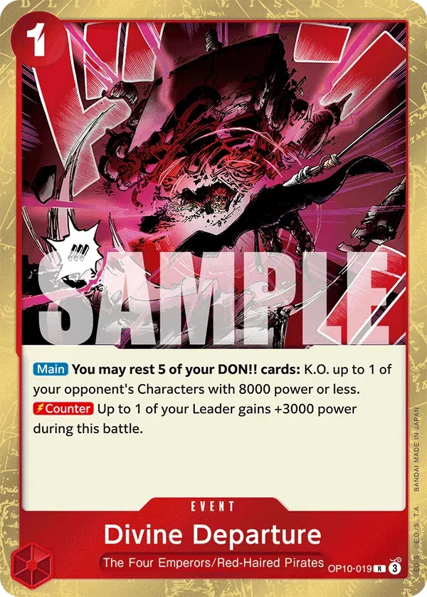 Divine Departure — carte One Piece TCG OP10-019 (Royal Blood)