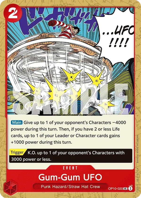 Gum-Gum UFO — carte One Piece TCG OP10-020 (Royal Blood)