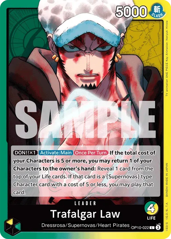 Trafalgar Law — carte One Piece TCG OP10-022 (Royal Blood)