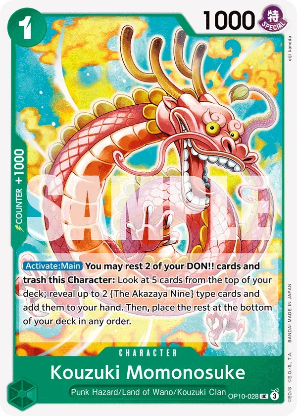 Kouzuki Momonosuke — carte One Piece TCG OP10-028 (Royal Blood)
