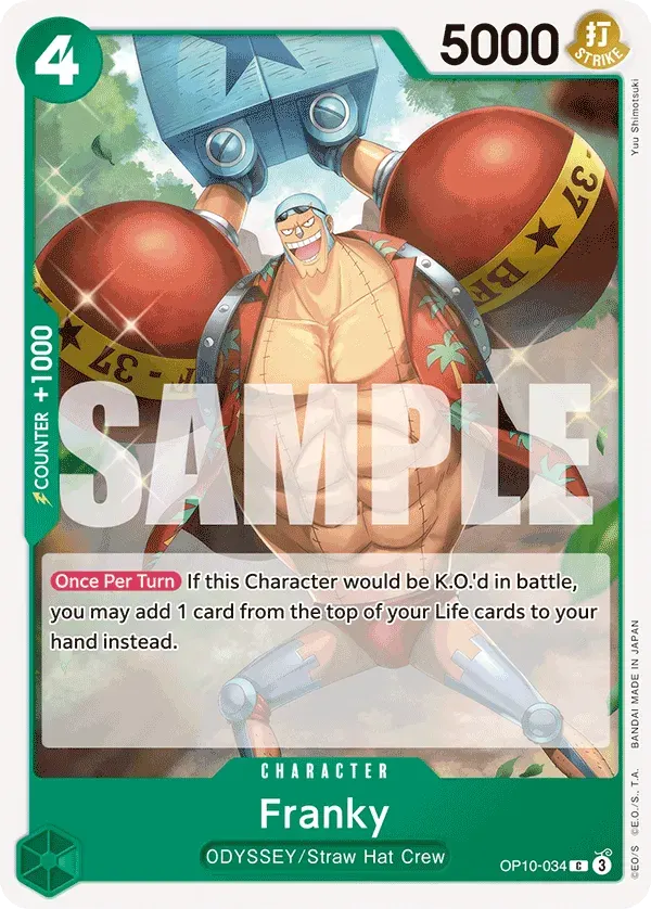 Franky — carte One Piece TCG OP10-034 (Royal Blood)