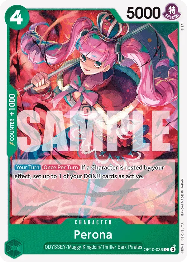Perona — carte One Piece TCG OP10-036 (Royal Blood)