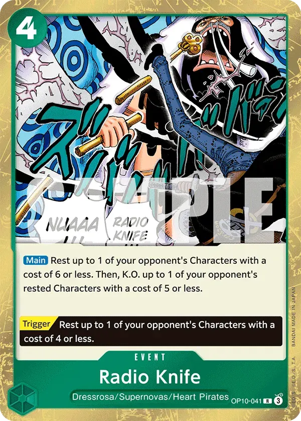 Radio Knife — carte One Piece TCG OP10-041 (Royal Blood)