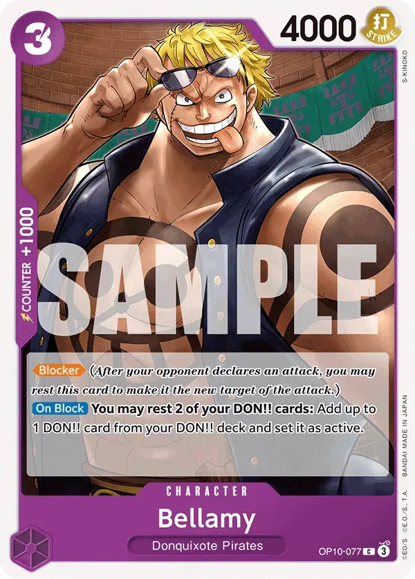 Bellamy — carte One Piece TCG OP10-077 (Royal Blood)