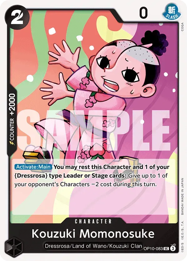 Kouzuki Momonosuke — carte One Piece TCG OP10-083 (Royal Blood)