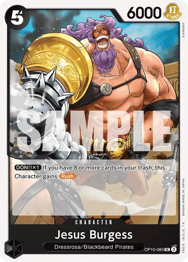 Jesus Burgess — carte One Piece TCG OP10-085 (Royal Blood)