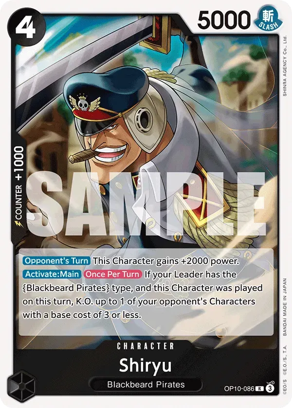 Shiryu — carte One Piece TCG OP10-086 (Royal Blood)