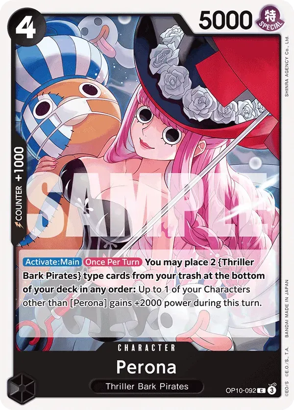 Perona — carte One Piece TCG OP10-092 (Royal Blood)