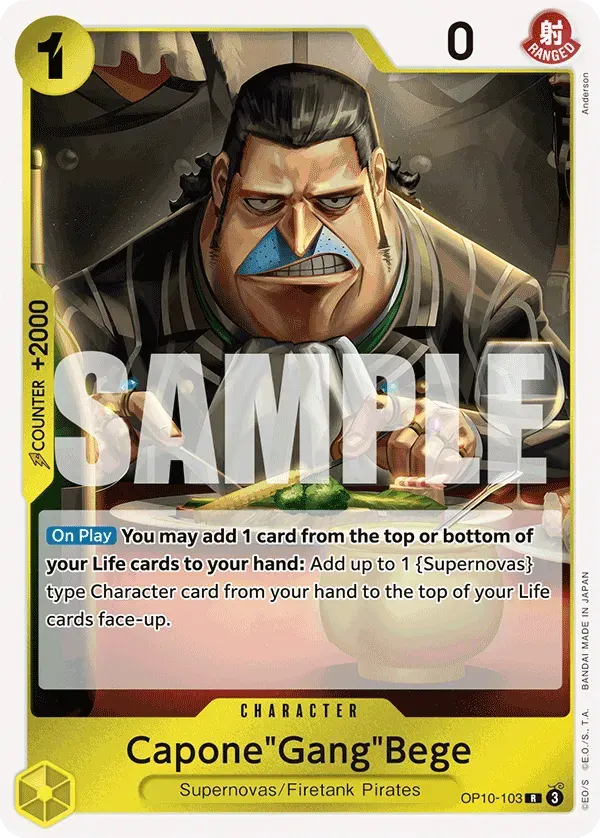 Capone"Gang"Bege — carte One Piece TCG OP10-103 (Royal Blood)