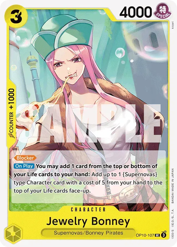Jewelry Bonney — carte One Piece TCG OP10-107 (Royal Blood)