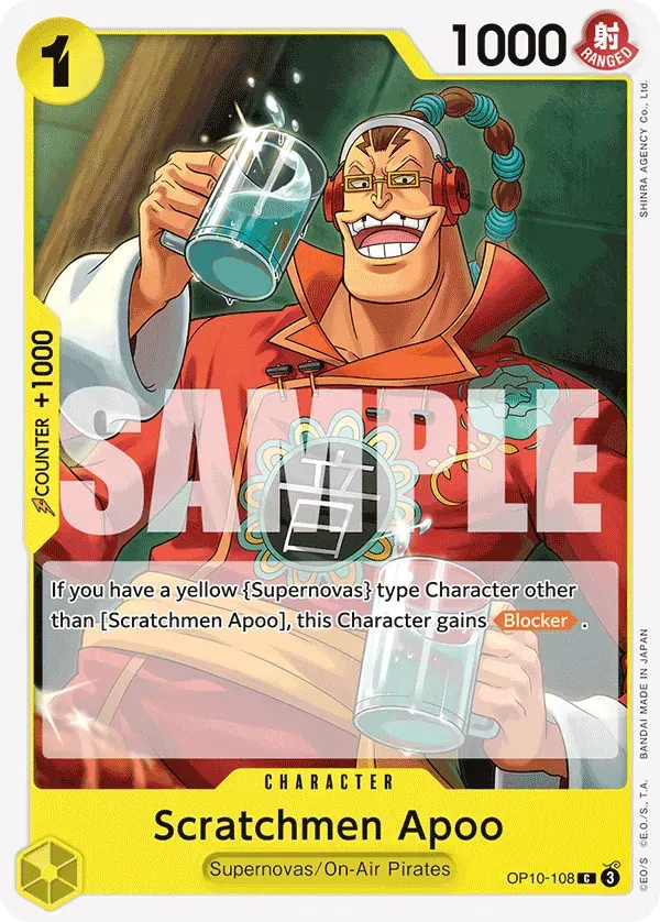 Scratchmen Apoo — carte One Piece TCG OP10-108 (Royal Blood)
