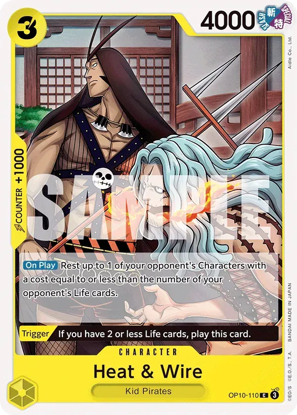 Heat & Wire — carte One Piece TCG OP10-110 (Royal Blood)