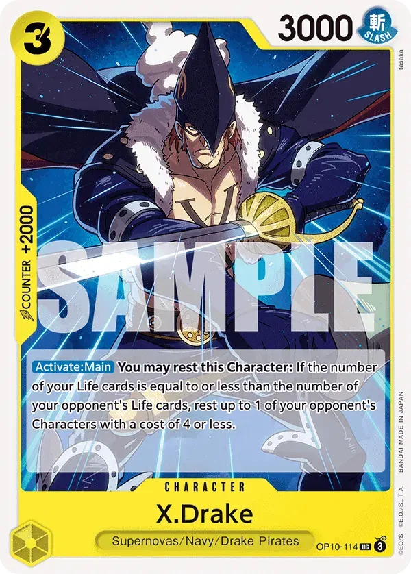 X.Drake — carte One Piece TCG OP10-114 (Royal Blood)