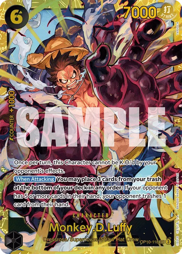 Monkey.D.Luffy — carte One Piece TCG OP10-118 (Royal Blood)