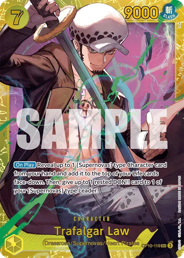 Trafalgar Law — carte One Piece TCG OP10-119 (Royal Blood)