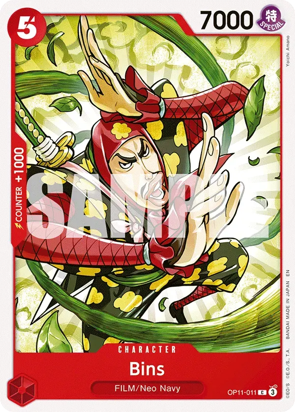 Bins — carte One Piece TCG OP11-011 (A Fist of Divine Speed)