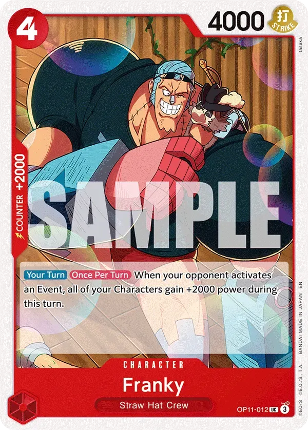 Franky — carte One Piece TCG OP11-012 (A Fist of Divine Speed)