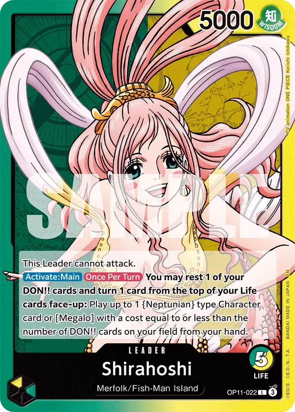 Shirahoshi — carte One Piece TCG OP11-022 (A Fist of Divine Speed)