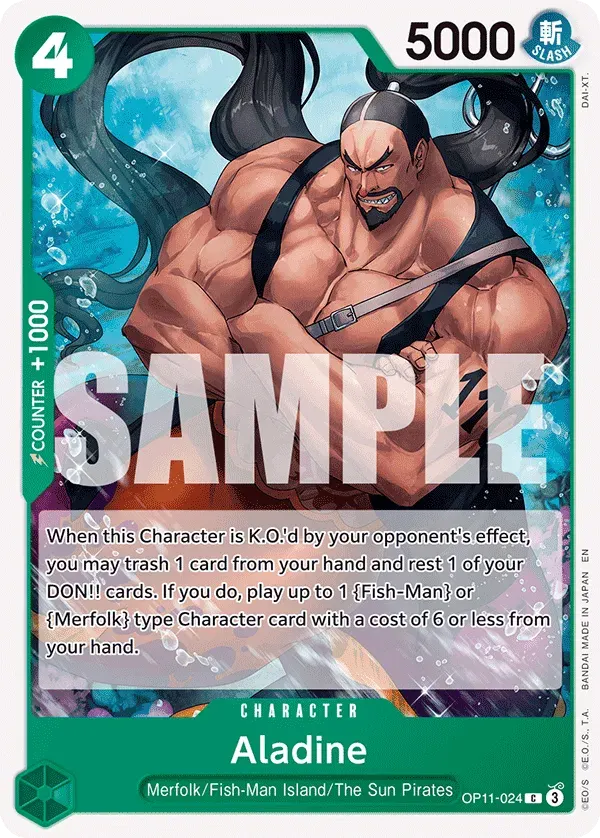 Aladine — carte One Piece TCG OP11-024 (A Fist of Divine Speed)