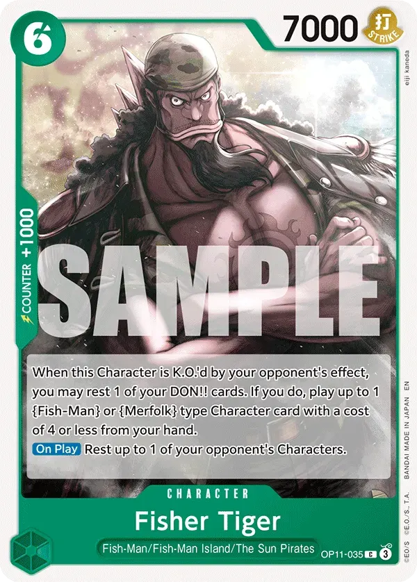Fisher Tiger — carte One Piece TCG OP11-035 (A Fist of Divine Speed)