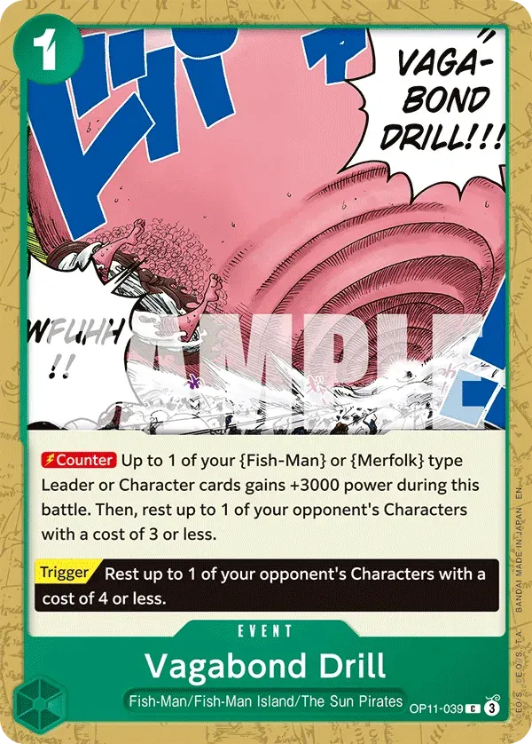 Vagabond Drill — carte One Piece TCG OP11-039 (A Fist of Divine Speed)