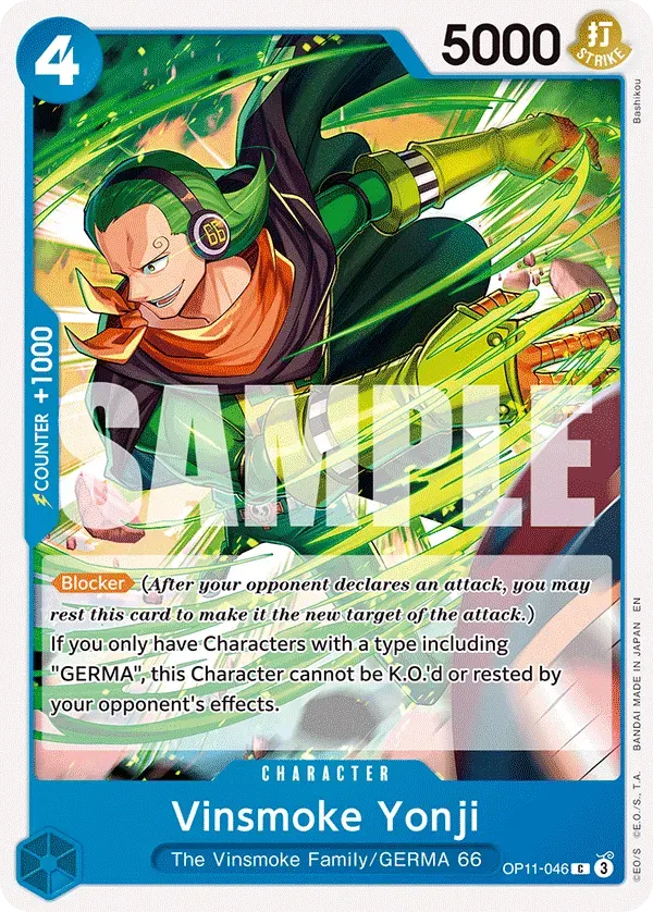 Vinsmoke Yonji — carte One Piece TCG OP11-046 (A Fist of Divine Speed)