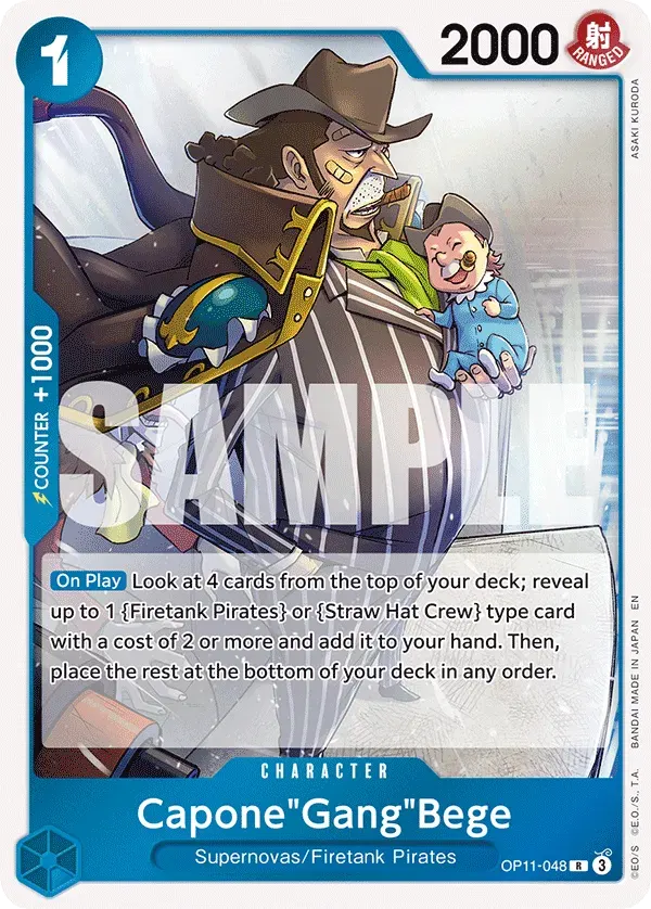 Capone"Gang"Bege — carte One Piece TCG OP11-048 (A Fist of Divine Speed)