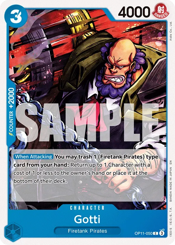 Gotti — carte One Piece TCG OP11-050 (A Fist of Divine Speed)