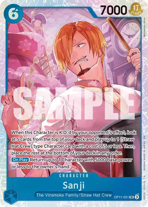 Sanji — carte One Piece TCG OP11-051 (A Fist of Divine Speed)