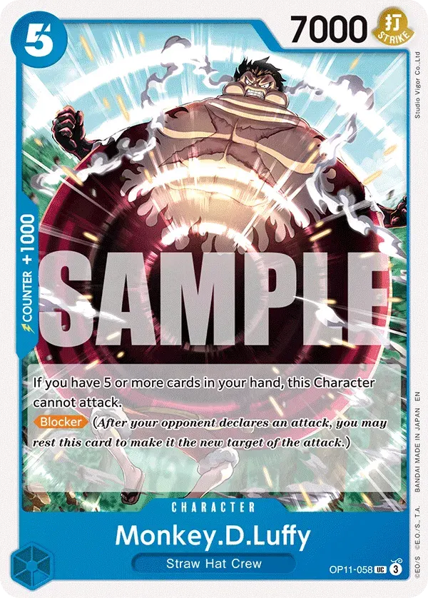 Monkey.D.Luffy — carte One Piece TCG OP11-058 (A Fist of Divine Speed)
