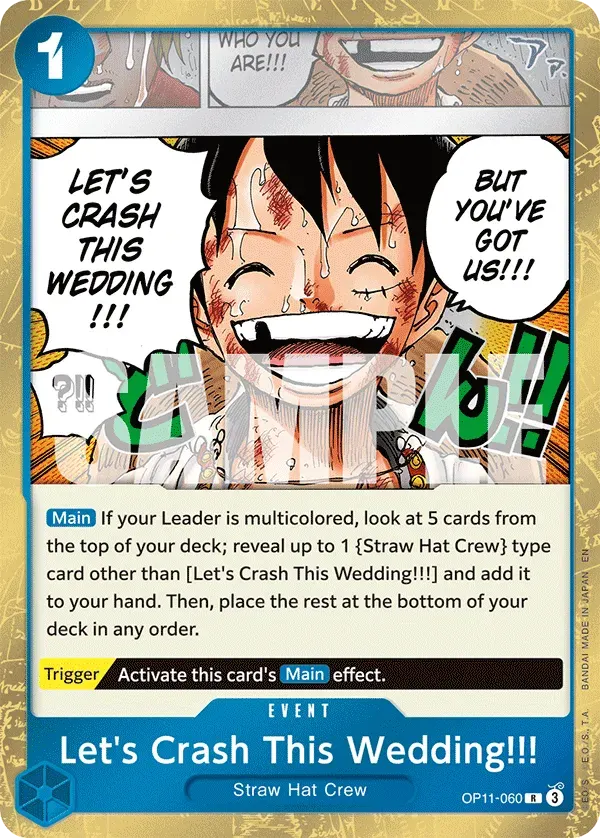 Let's Crash This Wedding!!! — carte One Piece TCG OP11-060 (A Fist of Divine Speed)