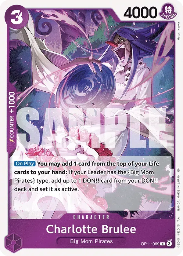 Charlotte Brulee — carte One Piece TCG OP11-069 (A Fist of Divine Speed)