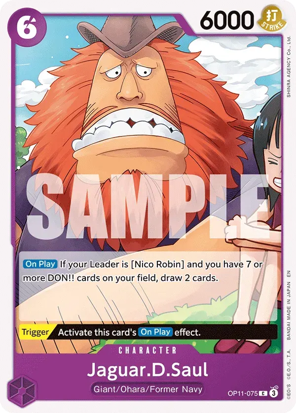 Jaguar.D.Saul — carte One Piece TCG OP11-075 (A Fist of Divine Speed)