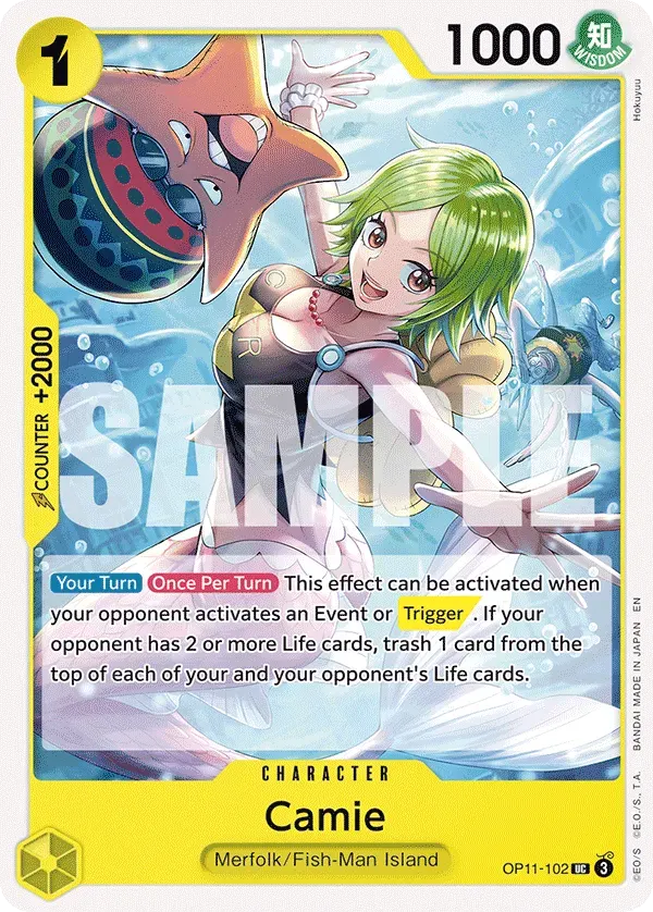 Camie — carte One Piece TCG OP11-102 (A Fist of Divine Speed)