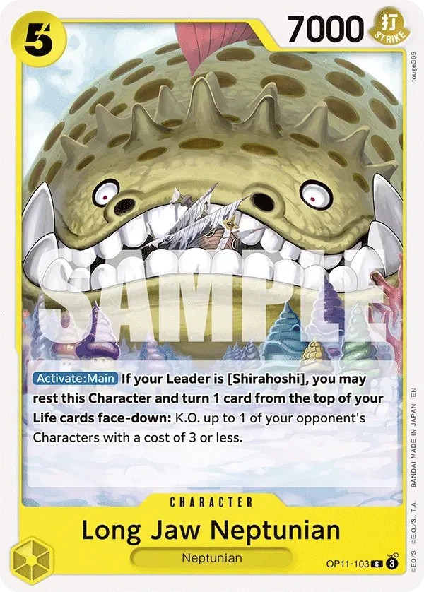 Long-Jaw Neptunian — carte One Piece TCG OP11-103 (A Fist of Divine Speed)