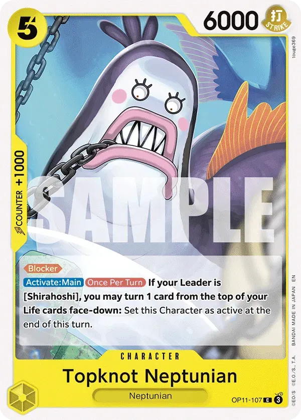 Topknot Neptunian — carte One Piece TCG OP11-107 (A Fist of Divine Speed)