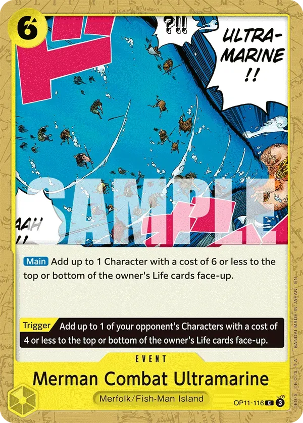Merman Combat Ultramarine — carte One Piece TCG OP11-116 (A Fist of Divine Speed)