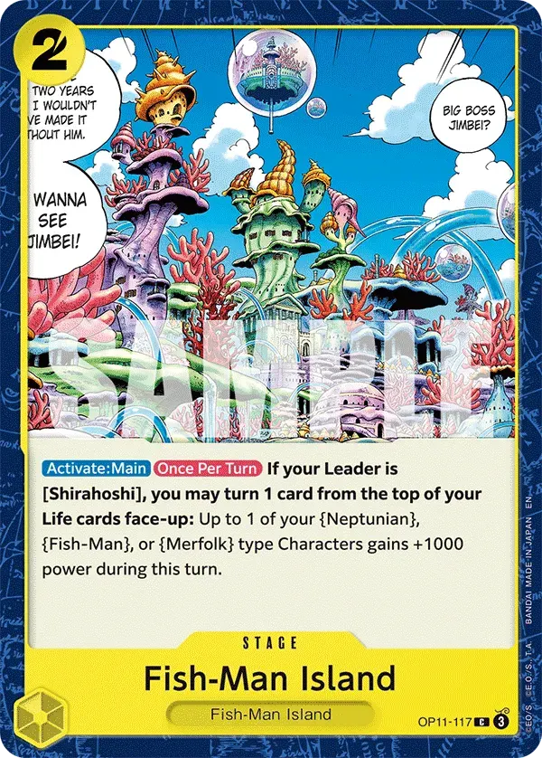 Fish-Man Island — carte One Piece TCG OP11-117 (A Fist of Divine Speed)