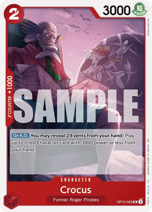 Crocus — carte One Piece TCG OP12-003 (Legacy of the Master)