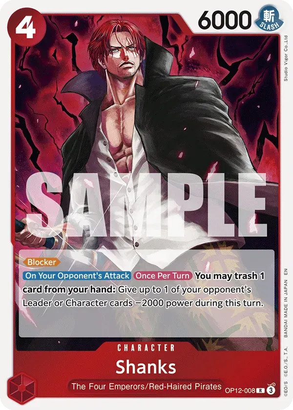 Shanks — carte One Piece TCG OP12-008 (Legacy of the Master)